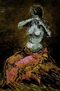 Combing Her Hair - signiert, nummeriert, limitierte Auflage - von F. DeTrolio - Bild 1 von 9