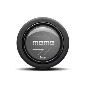 MOMO Chrome arrow over Anthracite Round lip Horn button for/suit steering wheels - Picture 1 of 2