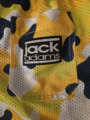 Jack Adams Yellow & Blue Camo Air Mesh Shorts Size M - Imagem 1 de 4