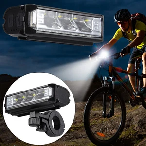 Luz delantera LED recargable e impermeable de alta potencia para bicicleta para montar de noche - Imagen 1 de 12