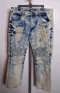 Jeans uomo grigi terra effetto invecchiato taglia 40x32" Insaam - Foto 1 di 9