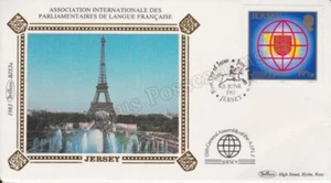 Jersey FDC First Day Cover 1983 BENHAM SILK AIPLF FRENCH LANGUAGE - Picture 1 of 1