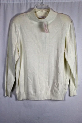 Dressbarn белый женский пуловер с подкладкой длинным рукавом эластичной вязаная рубашка 18/20 025 - Изображение 1 из 4