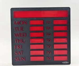 Sello y letrero Newon 4484 EE. UU. iluminado por LED horario comercial con títulos y horas *Nuevo* - Imagen 1 de 5