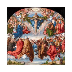 Albrecht Durer, Adoration of the Trinity, 1511, 100% Cotton Art Paper, 30" x 30" - Picture 1 of 10