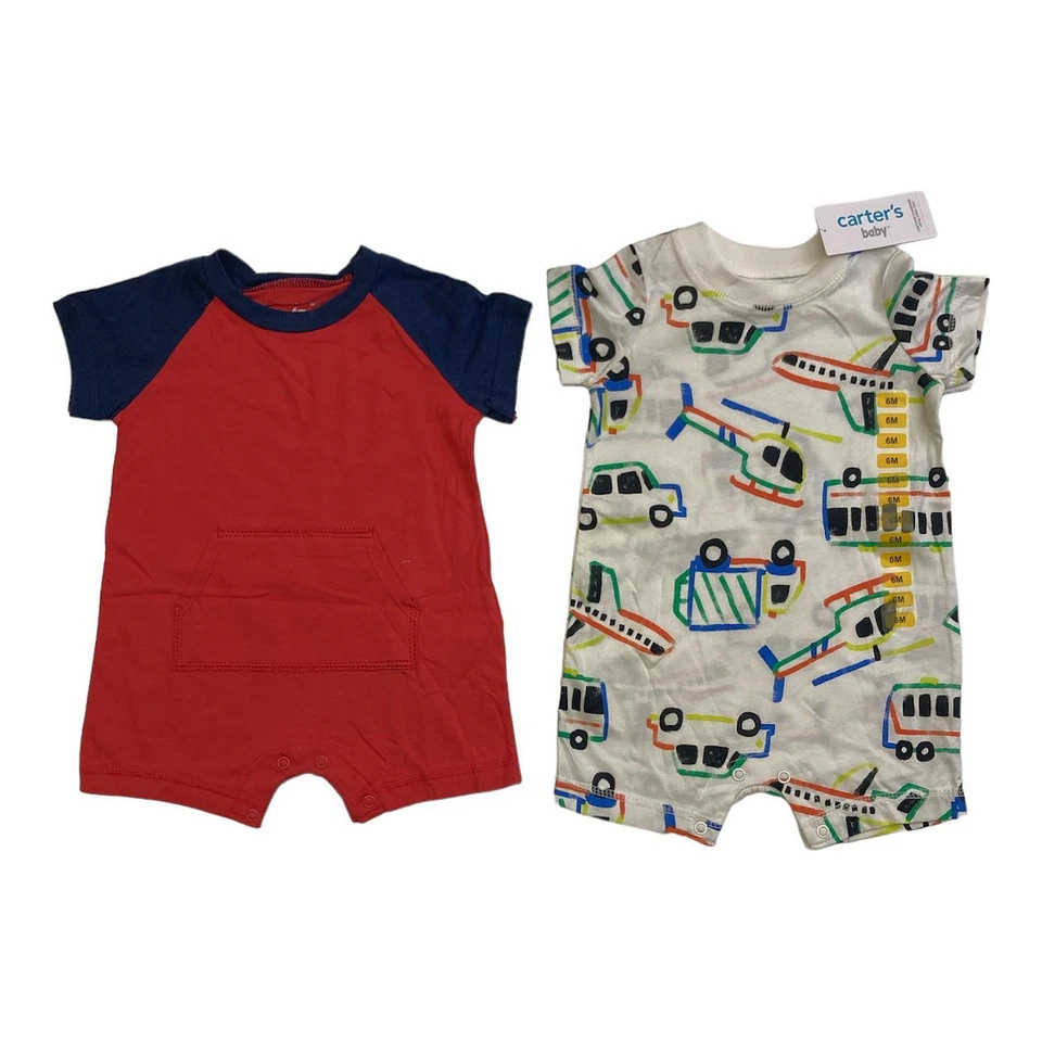 Pack de 2 mamelucos de algodón Carter's Baby Boys elige tallas temáticas Foto 1 de 1