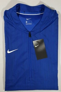 NEW Nike Men's Crewneck Football Windbreaker Vented Shoulders Blue Size L - Picture 1 of 3