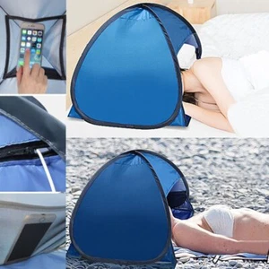 Outdoor Head Shelter Portable Sunscreen Tent Beach Sleeping Shade Polyester UV - Picture 1 of 17