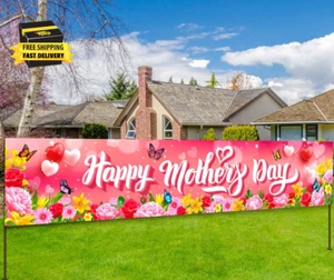 Happy Mother'S Day Banner Mother’S Day Yard Sign Banner,Mothers Day Decoration P - Picture 1 of 6