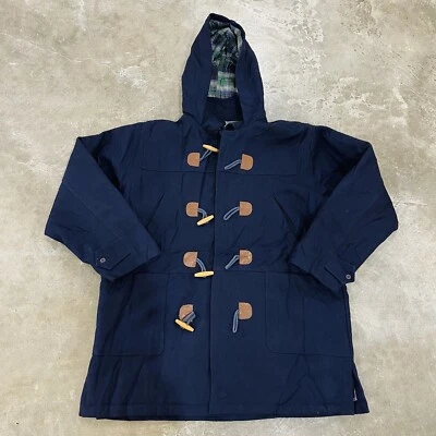 Chaqueta Abrigo De Colección Y2K Robert Stock Azul Marino Lana Toggle Lona Para Hombre’s XL Foto 1 de 4