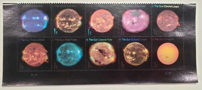 US Scott # 5598-5607 Sun Science se-tenant block of 10 forever stamps       2021 - Image 1 of 3