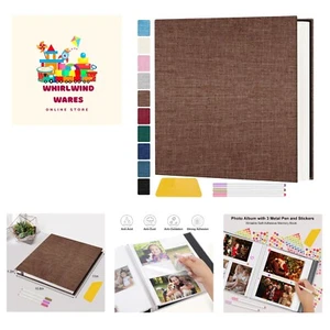 Photo Album Self Adhesive Pages, 60 Pages Magnetic Scrapbook Albums with Stic... - Picture 1 of 7