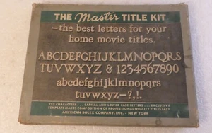 ANTIKES THE MASTER TITLE KIT HEIMFILME ANIMATION SCHRIFTZUG BOLEX COMPANY - Bild 1 von 10