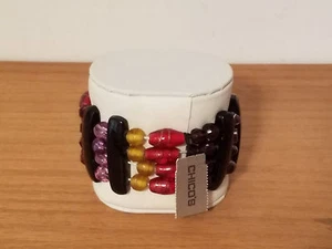 Chico's Four Strand Layered Multi Beaded Stretch Ladies Bracelet $32. (NEW) - Picture 1 of 8