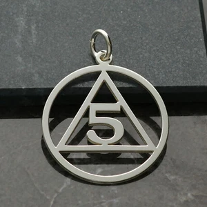 Colgante Símbolo de Afirmación Regalo 925 Plata Esterlina AA Año de Sobriedad Aniversario - Imagen 1 de 10