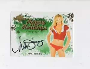 2013 Benchwarmer Holiday auto autografo Nikki Ziering - Foto 1 di 2