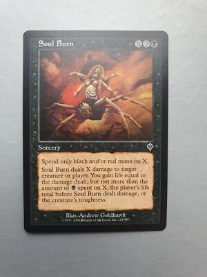 Soul Burn , MTG Invasion (2000). Common Black Sorcery NM - Image 1 of 2
