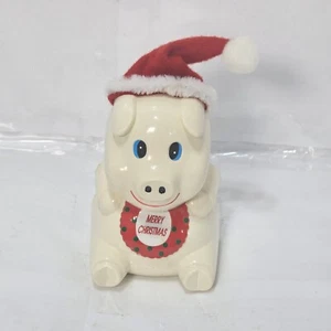 Weihnachtsschwein Vintage Figur batteriebetrieben Oinks Weihnachtslied  - Bild 1 von 9