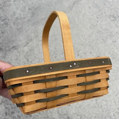 VINTAGE Longaberger Olive Green Braid Egg Carrying Berry Basket Liner ❤️blt10m1 - Image 1 of 4