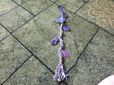 Handmade Dread Locks Fairy Braids Flower Ponytail or Headband Purple - Image 1 of 4