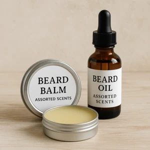 Beard Balm & Oil Combo | Scented Beard Balm with Matching Oil | Gift for Him - Picture 1 of 4