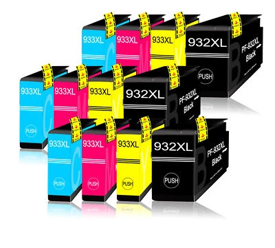 12er Multipack für HP 932XL 933XL Patronen Officejet 7610 6100 H912A - Bild 1 von 4