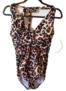 Leopard Print Women's One Piece Size M Swimsuit - Picture 1 of 8
