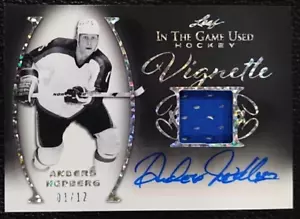 2023 Leaf ITGU Hockey Anders Hedberg 01/12 VIGNETTE Jersey Auto RANGERS #V-AH1 - Picture 1 of 6