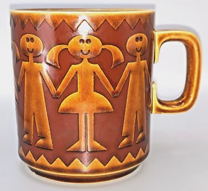HORNSEA England Saffron CHILD ROSEY RING Mug Cup John Clappison Pottery 60s READ - Picture 1 of 12