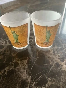 New York Statue of Liberty 2 Piece Set Shot Glasses Never Used - Picture 1 of 1