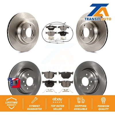 Brake Rotors Semi-Metallic Pad Front Rear Kit For BMW 335i xDrive X1 335xi 335is - Image 1 of 4