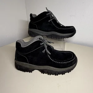 Route 66 Ankle Boots Men’s Size 9 BlackSuede Leather Lace-Up Casual Work Winter - Picture 1 of 12
