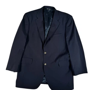 Jos. A. Banks Black Two Button Single Vent 100% New Wool Blazer Men's 42R - Picture 1 of 24