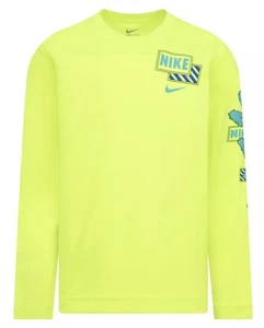 New Nike Boys Size 4 Swoosh Scribble Dri-FIT Long Sleeve T-shirt NWT - Picture 1 of 6