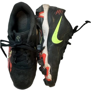 Nike Diamond Fastflex Baseball Softball Black W/Neon Green Orange Cleats Size 2Y - Picture 1 of 10