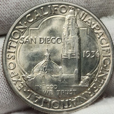 1936-D San Diego Commemorative Silver Half Dollar ~ Choice Uncirculated ~ CH-36d - Image 1 of 4