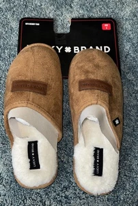 New Lucky Brand Mens Slip On Memory Foam Slippers. Sz Small (7-8) & Brown - Picture 1 of 2