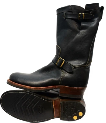 Ralph Lauren RRL Engineer Botas de Cuero, Hombres Zapatos Grises, Talla 10 o 10.5 EE. UU. Foto 1 de 4
