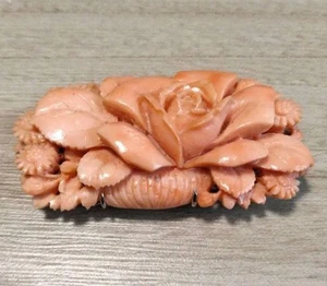 Traditional Japanese Accessories Obidome Coral 13.5g Vintage Rose - Picture 1 of 5