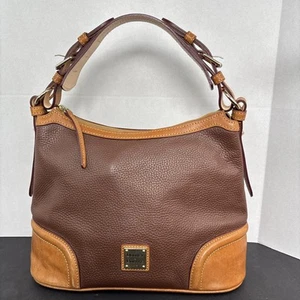 Dooney & Bourke Wexford Leather Hobo Shoulder Women’s Bag Large Brown - Picture 1 of 8