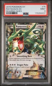 ✨PSA 9 Mint Rayquaza EX 75/108 XY Roaring Skies Holo Rare✨ - Picture 1 of 3