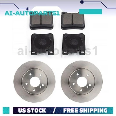 Juego de rotores de freno trasero + pastillas de freno para Mercedes-Benz E320 1998-2003 Foto 1 de 4