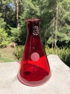 Rot 5 3/8" Pyrex Glas Becherglas 250ml - Vintage Glas Selten Rubinrot - Bild 1 von 4