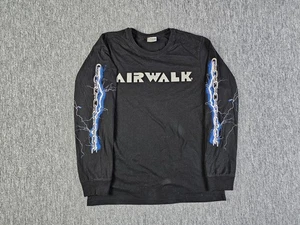 Airwalk Chain Lightning Long Sleeve T-Shirt 2XL Black Skater Streetwear Logo - Picture 1 of 11