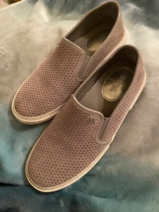 MICHAEL KORS LEDER SLIPPER GRAU SCHUHE GRÖSSE 6M - Bild 1 von 12
