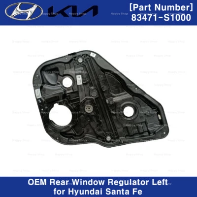 83471S1000 NEW OEM Rear Window Regulator Left for Hyundai Santa Fe 2019-2022 - Image 1 of 2