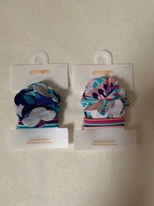NWT Gymboree Gymgo Girls 2 Sets of peach/navy/blue Ponytail Holders Hair Tie - Picture 1 of 4