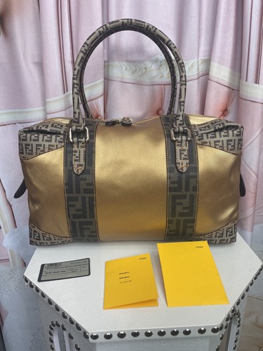 Borsa Boston Fendi tela Metallica Zucchino Spalmati Mix B Mix in tela metallica! ❤️