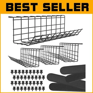 Under Desk Cable Management Tray - Modern Wire Organizer for Stylish Workspaces - Afbeelding 1 van 10