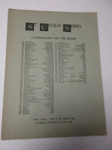 Gustave Ferrari Toccatina for Organ Sheet Music H W Gray St Cecilia Series #487 - Picture 1 of 3